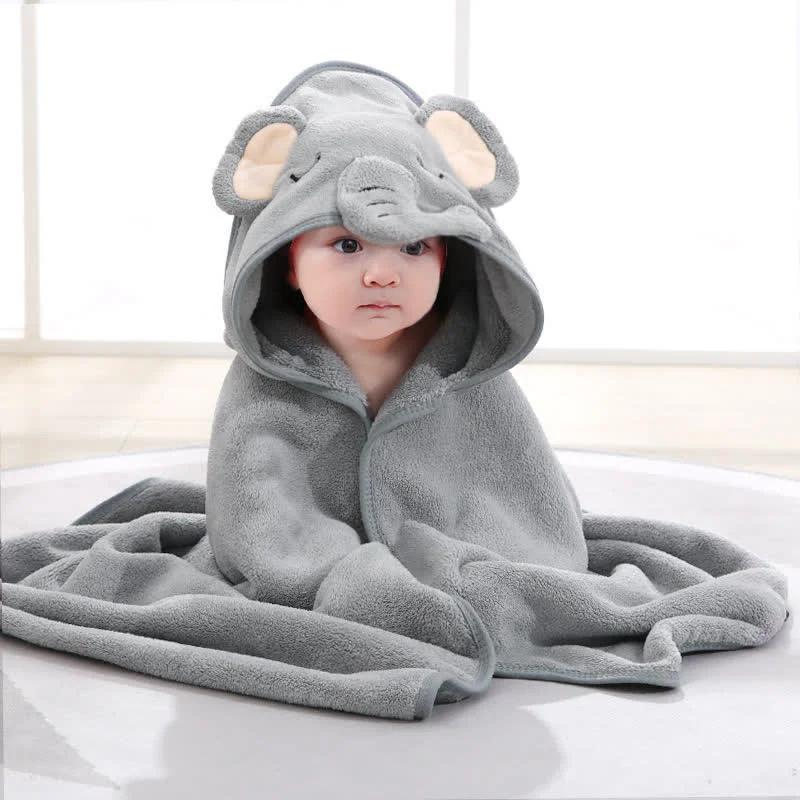 Hooded Baby Towel Elephant – PacifierPetsLLC - Main Image