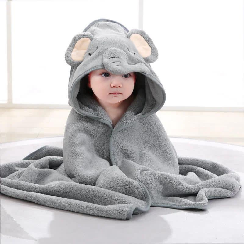 Hooded Baby Towel - Elephant